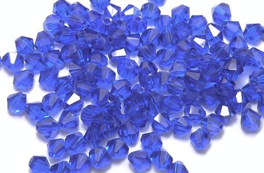 35 Perles en cristal toupies bleues royal de 4 mm paquet de 100pcs à 8.95€