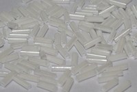 14 Perles de rocaille en verre tubes longs 1.49€ les 40g Blanc