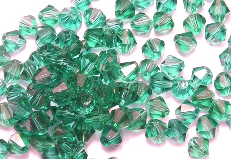 36 Perles en cristal toupies vertes de 4 mm paquet de 100pcs à 8.95€