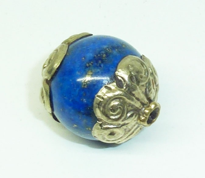 Perle ethnique népalaise lapis lazuli PE563