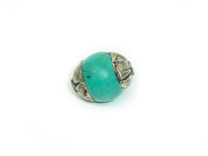 PE603 Petite Perle du Népal Tibet argent 925 Truquoise