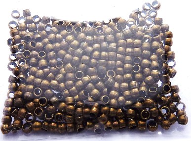 PM177 Petites perles en métal couleur bronze
