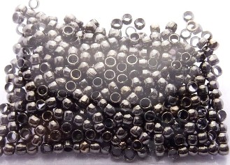 PM176 Petites perles en métal couleur argent noir
