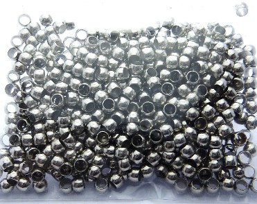PM175 Petites perles en métal couleur argent
