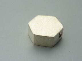 AN54  Perle en Argent 925 Forme Hexagone