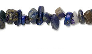 Fil de Perles Chips en Lapis Lazuli naturel - Longueur 40 cm