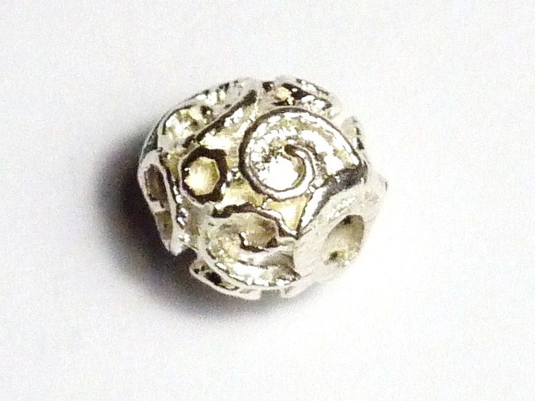 PT58 Perle ronde en cuivre couleur or blanc