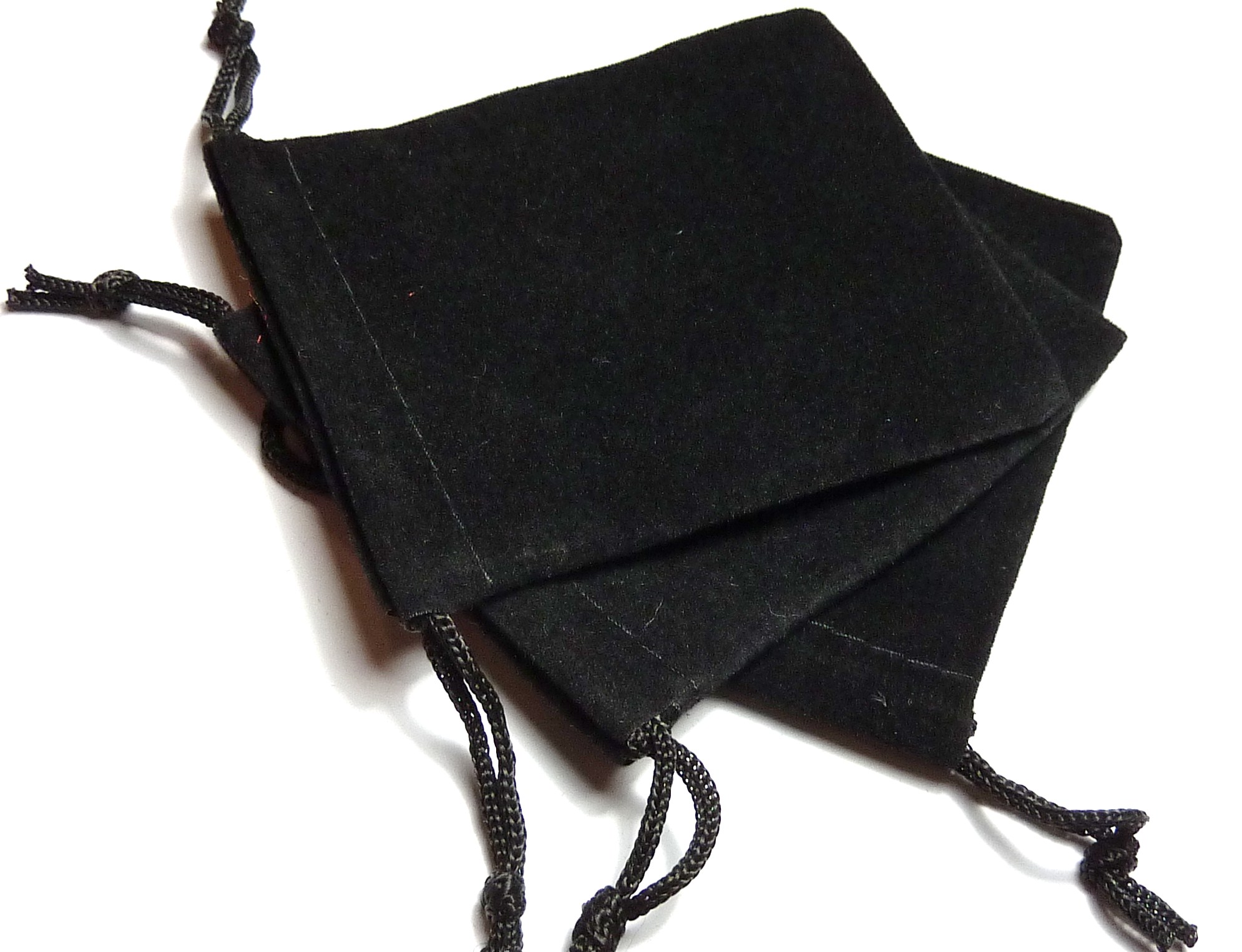 Pochette en tissu velour noir 90X75 mm