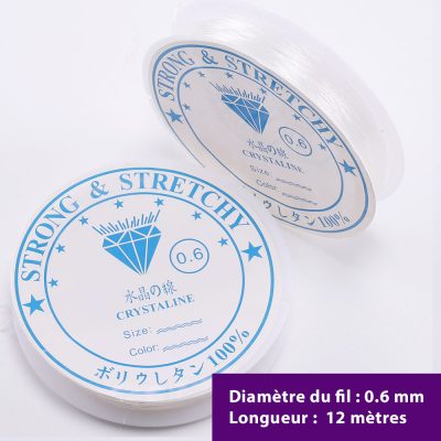fil transparent 06mm creation bijoux