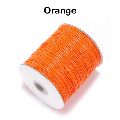 Cordon coton cire couleur orange
