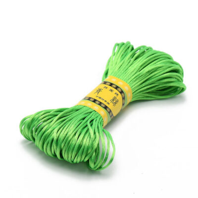 Cordon Queue de rat 20m 1 5mm Satin Nylon vert lime