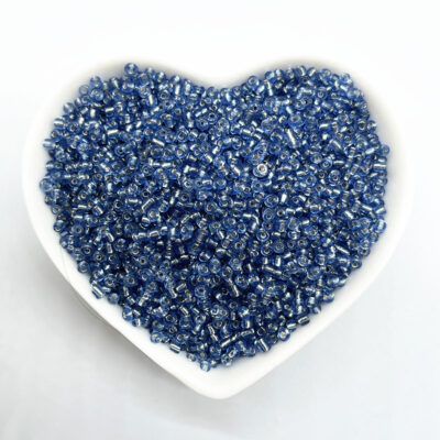 perles de rocailles rondes 2 3 4 mm bleu electrique
