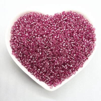 perles de rocailles rondes 2 3 4 mm magenta